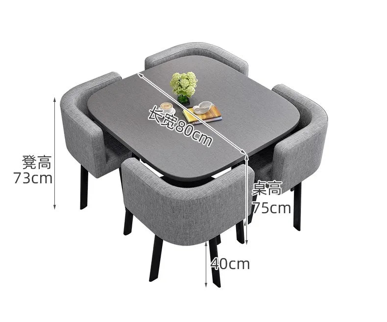 Simple square negotiation table and chair combination store, shop