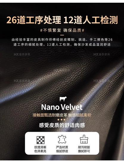 Genuine Leather Black Sofa Recliner Sectional Sleep Luxury Designer Sofa Daybed Modern Divano Soggiorno Couches Furniture