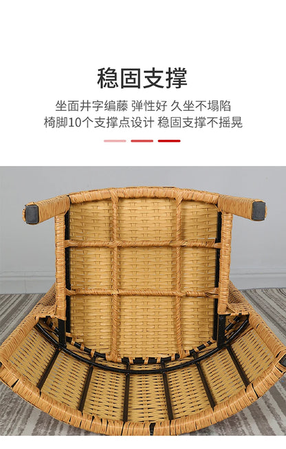 Balcony rattan chair three-piece outdoor courtyard combination small table and chair casual coffee table