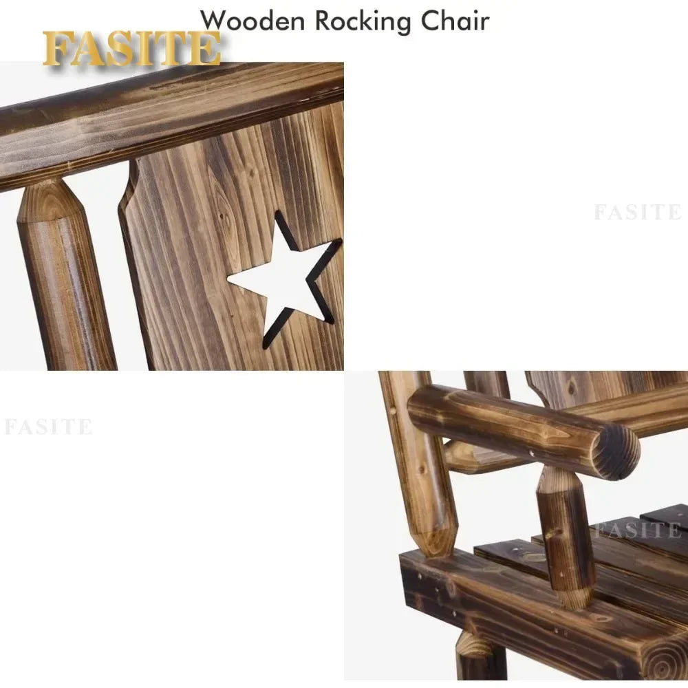 Wooden Double Outdoor Terrace Rocking Chair, Outdoor Rocking Chair, Original Wooden Porch Stool