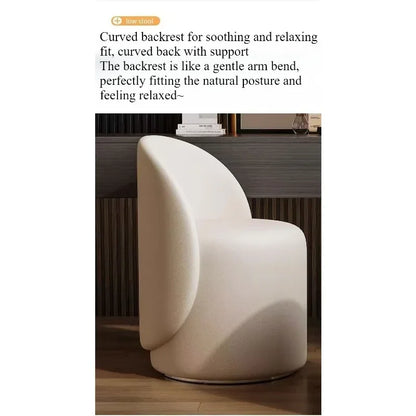 Light luxury Nordic makeup chair bedroom dresser fairy stool high backrest Internet celebrity simple home manicure round stool