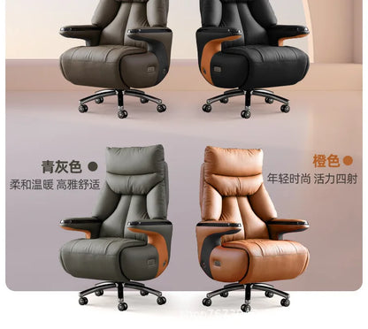 Intelligent electric leather office chair study computer chair president chair high frequency pulse