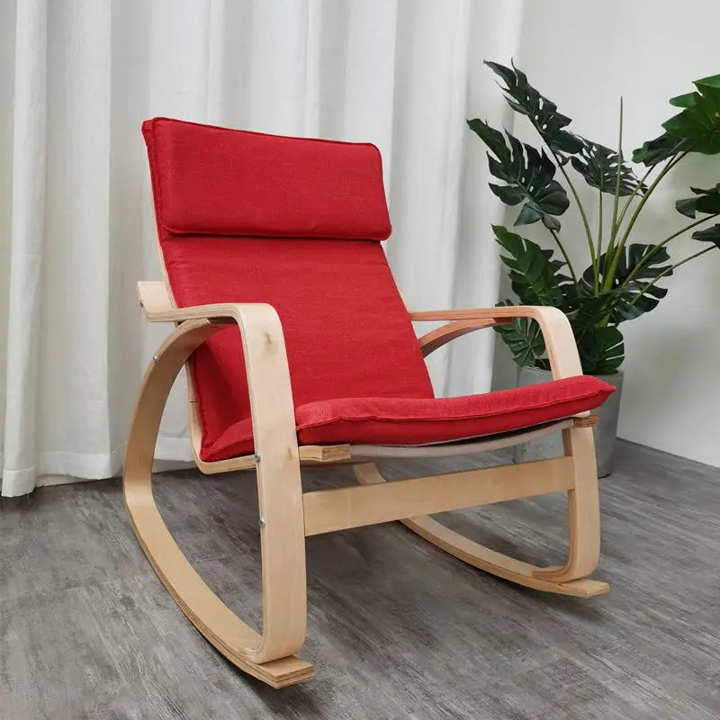 Simple and modern Nordic Boang rocking chair easy chair solid wood recliner lazy pregnant woman chair balcony lounge