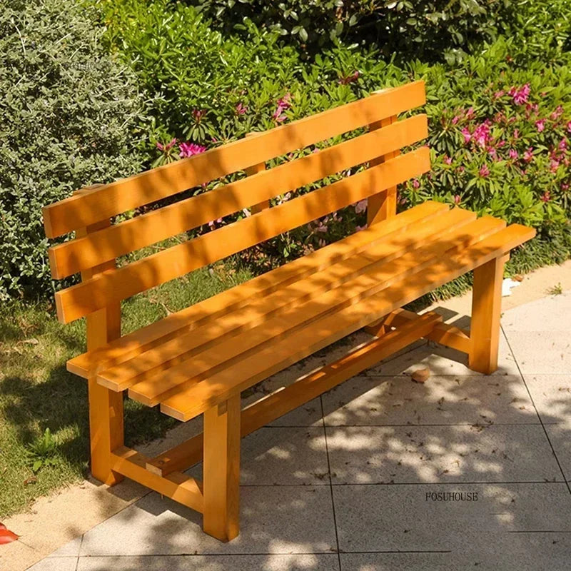 Chaises de jardin d'extérieur en bois antiseptique, banc de cour, villa, chaises de loisirs avec dossier, mobilier d'extérieur, balcon de maison, chaises longues Y