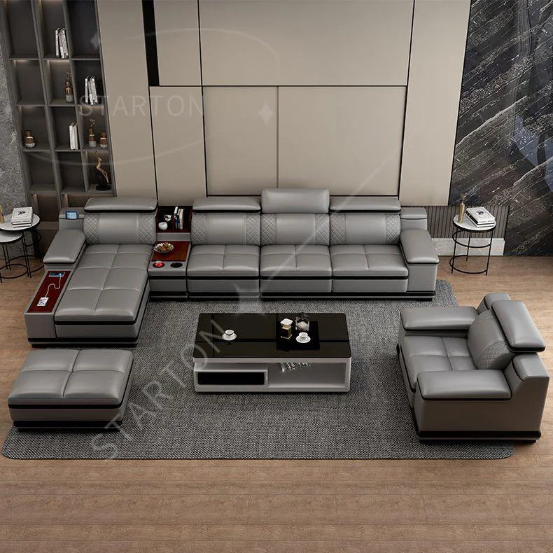 Sofas for Home Leather Designer Custom New Design Large Modern Set Living Room Furniture Modular Corner