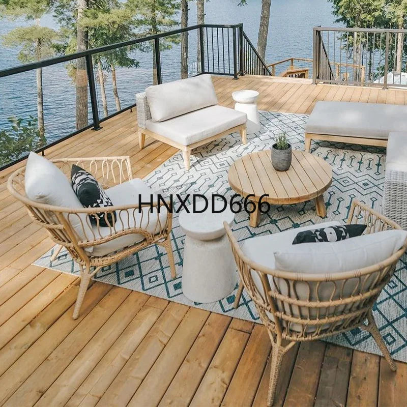 Rattan Outdoor Sofa Set for Garden Patio Terrace - Comfortable Seating with Modern Design