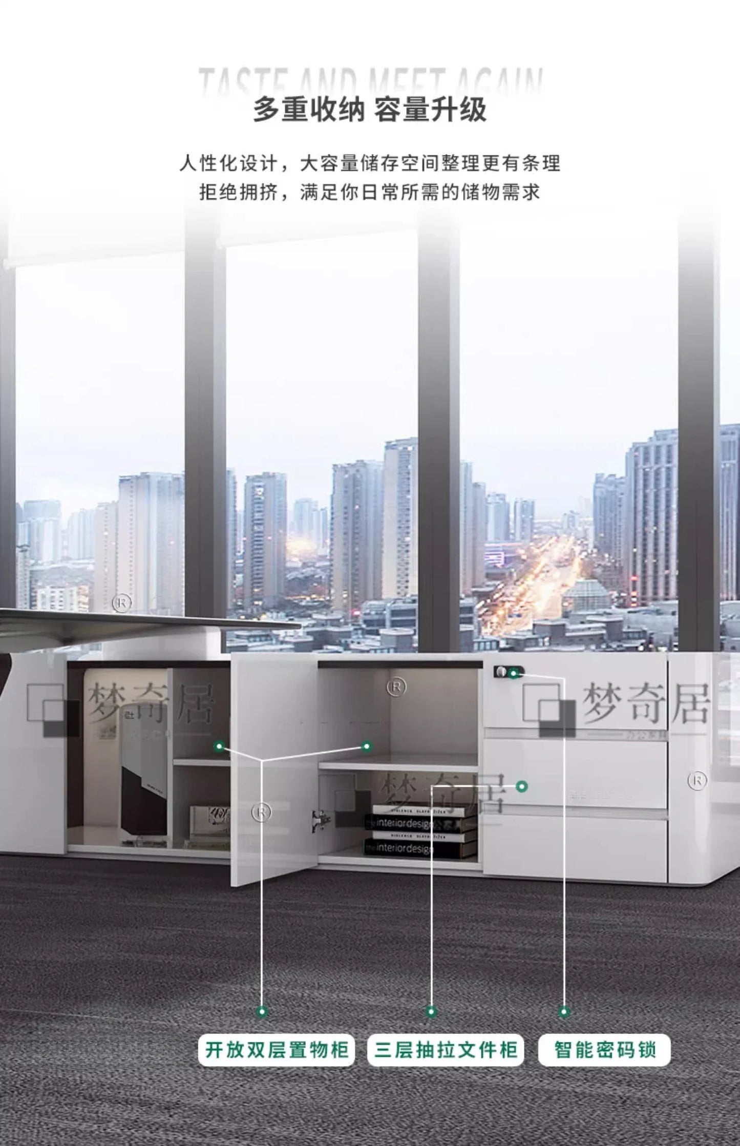 Asthetic Executive Luxury Desk Manager L Shaped Modern Designer Computer Table Organizer Workstation Escritorio Office Furniture