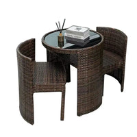 Balcony rattan chair three-piece outdoor courtyard combination small table and chair casual coffee table outdoor terrace rattan