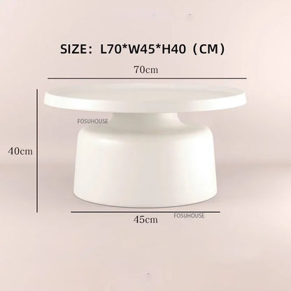 Modern Small Apartment Living Room Table Simple Iron Coffee Tables Creative Bedroom Bedside Table Round Tea Table Combination T
