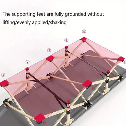 75 Inch Heavy Duty Folding Camping Cot with Flip Mattress Portable Guest Bed with Carry Bag 600 lbs Capacity for Adults and Teen