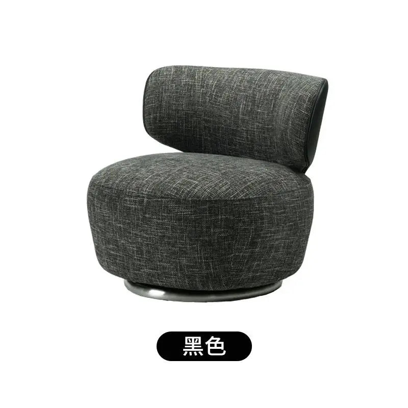 High-end Single Swivel Chair Lazy Leisure Chair New Sofa Living Room Balcony Bedroom Single Seat Personalized Fabric Chair