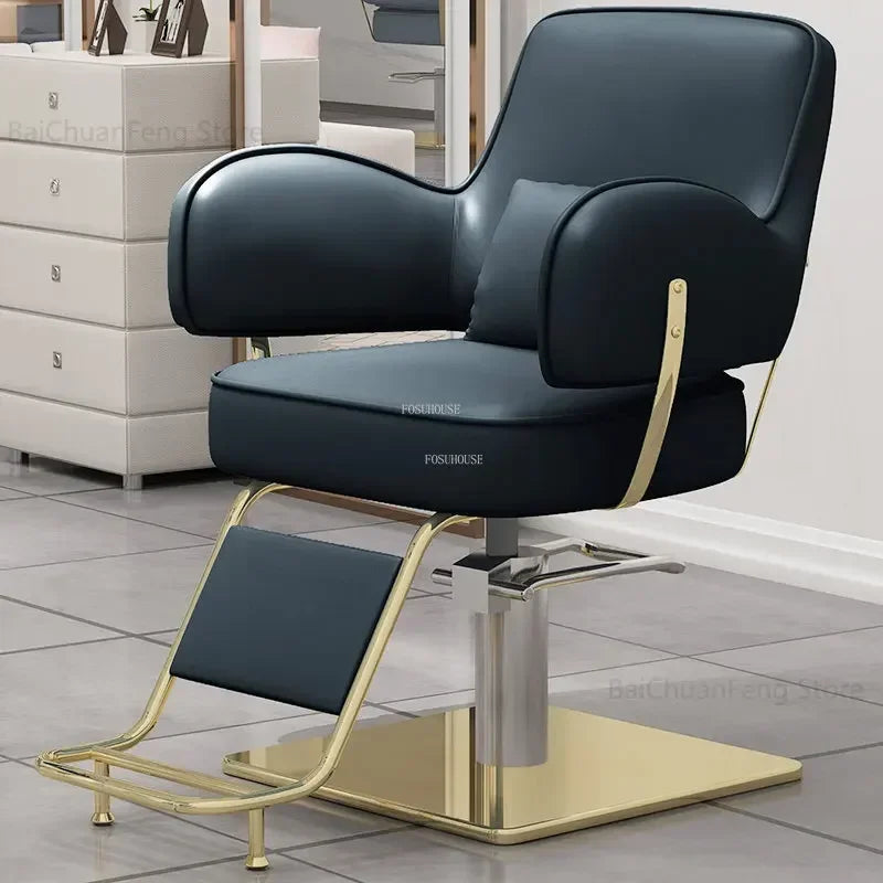 Beauty Salon Chair professional Hairdressing Chairs Stainless Steel Barber Chairs Modern Salon Furniture simple Lift Swivel Seat