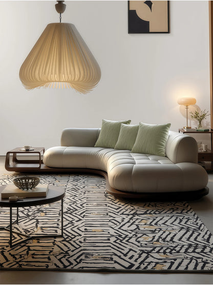 Arc corner sofa living room corner creative coffee table combination furniture simple and modern