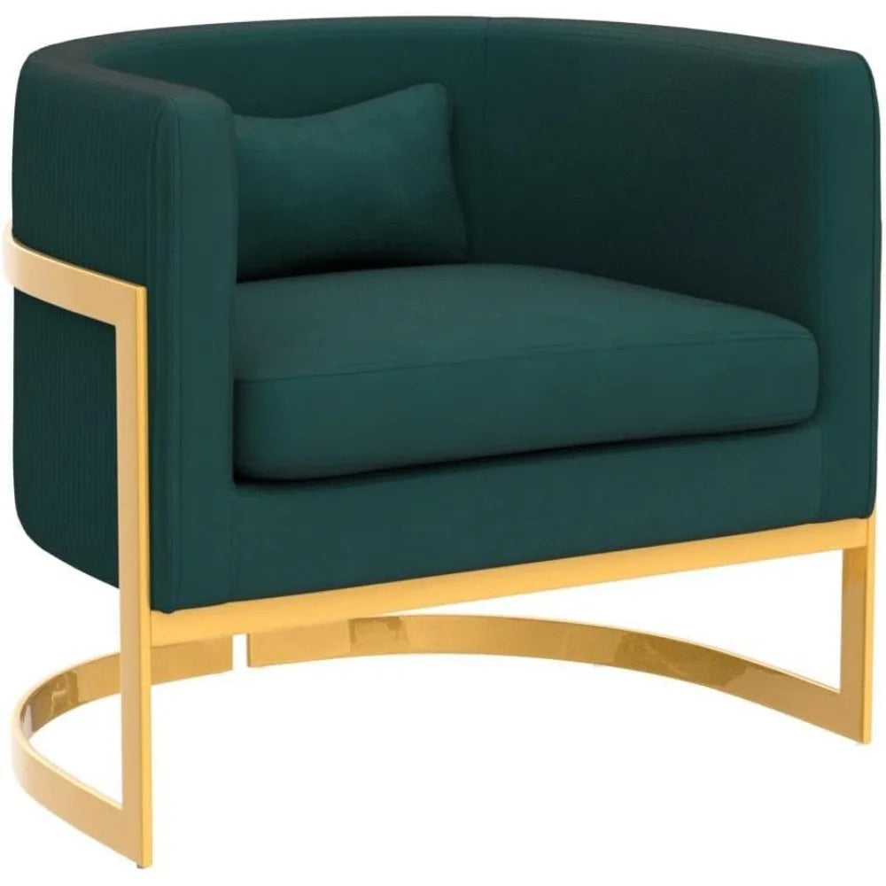 Modern Living Room Chair Velvet Barrel Accent Chairs Armchair, Upholstered Lounge Chair Mid Century Tub Bucket Club Side Chair S