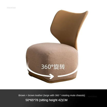 Modern Designer Leisure Living Room Chair Balcony Back Chair Living Room Furniture Nordic Luxury Small Apartment Lazy Sofa Chair