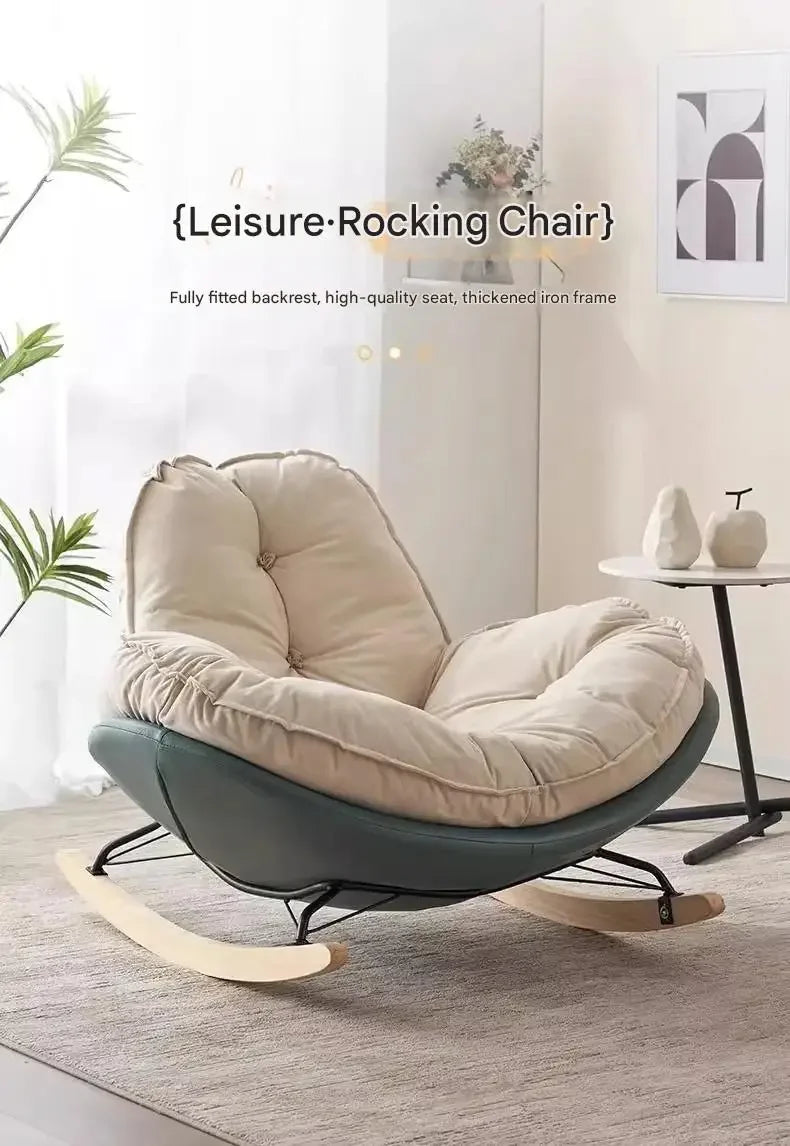 Thickened Penguin Rocking Chair Balcony Sofa Home Bedroom Leisure Chair Wide