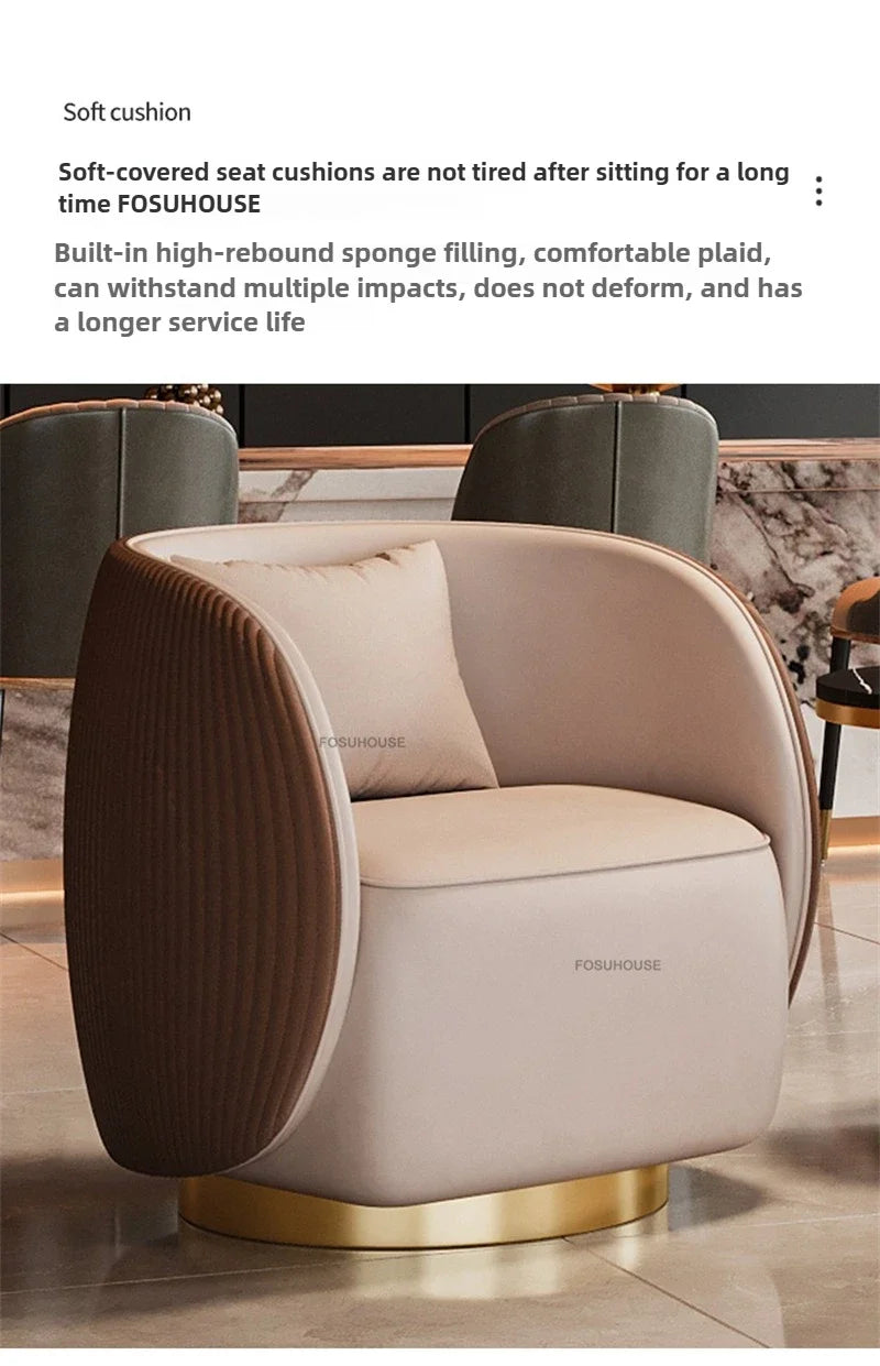 Nordic Designer Armchairs Hotel Lobby Negotiation Chair Living Room Chairs Home Furniture Luxury Conference Chair