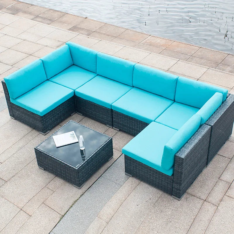 Wholesale Outdoor High Quality Sofa Rattan Sofa Garden Dining Sofa Outdoor Patio Furniture