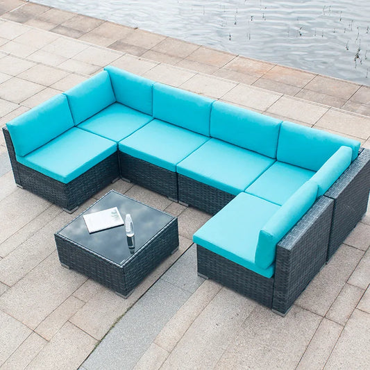 Wholesale Outdoor High Quality Sofa Rattan Sofa Garden Dining Sofa Outdoor Patio Furniture