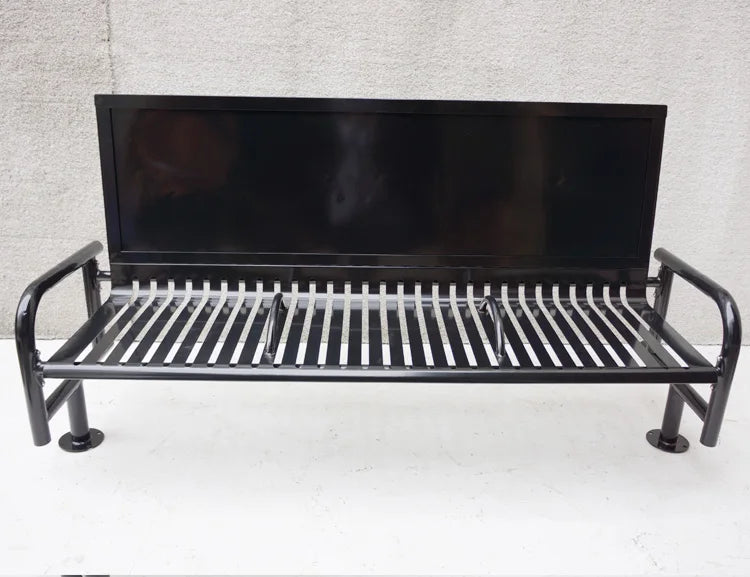 Public Outdoor Furniture Outdoor Bench Stainless Steel Bench Metal Resting Bench