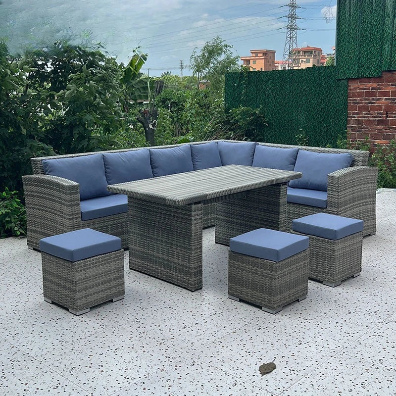Outdoor rattan sofa Nordic living room balcony courtyard villa rattan chair coffee table combination casual waterproof and sunsc
