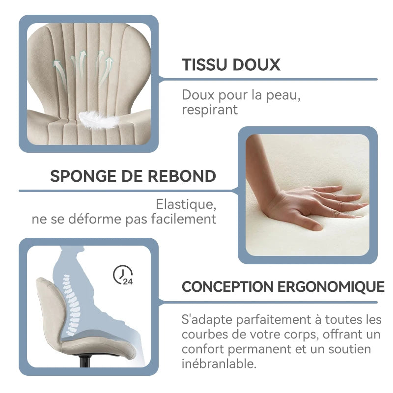 Chaise de bar 2 pièces, 360 °   Rotation, hauteur réglable, cuir artificiel rembourré avec dossier, adapté à la salle à manger