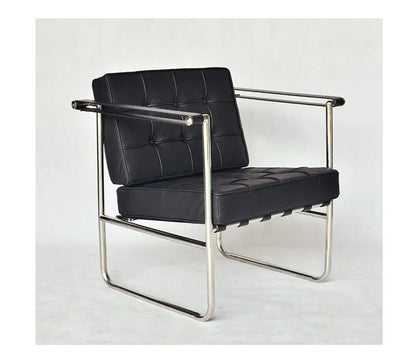 HE 113 Lounge Hans Singe Sofa Chair Leisure Chair Stainless Steel Leather PU for Living Room