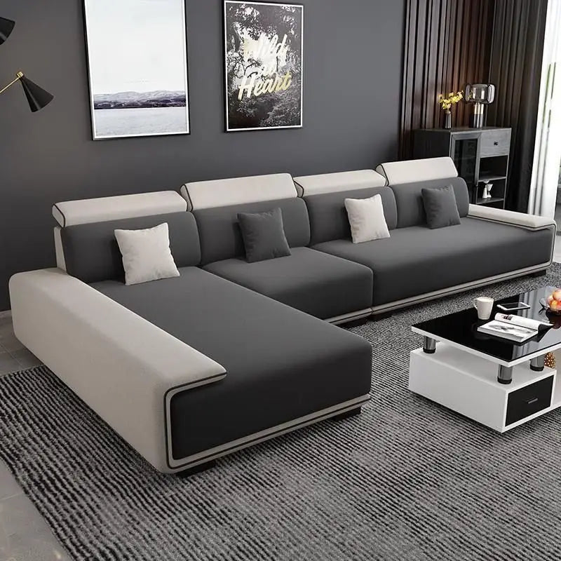 a55 Luxury Sectional Sofas Chaise Longue Bed Italian Modern Sofa Living Room Armchair Muebles Para El Hogar Home Furniture