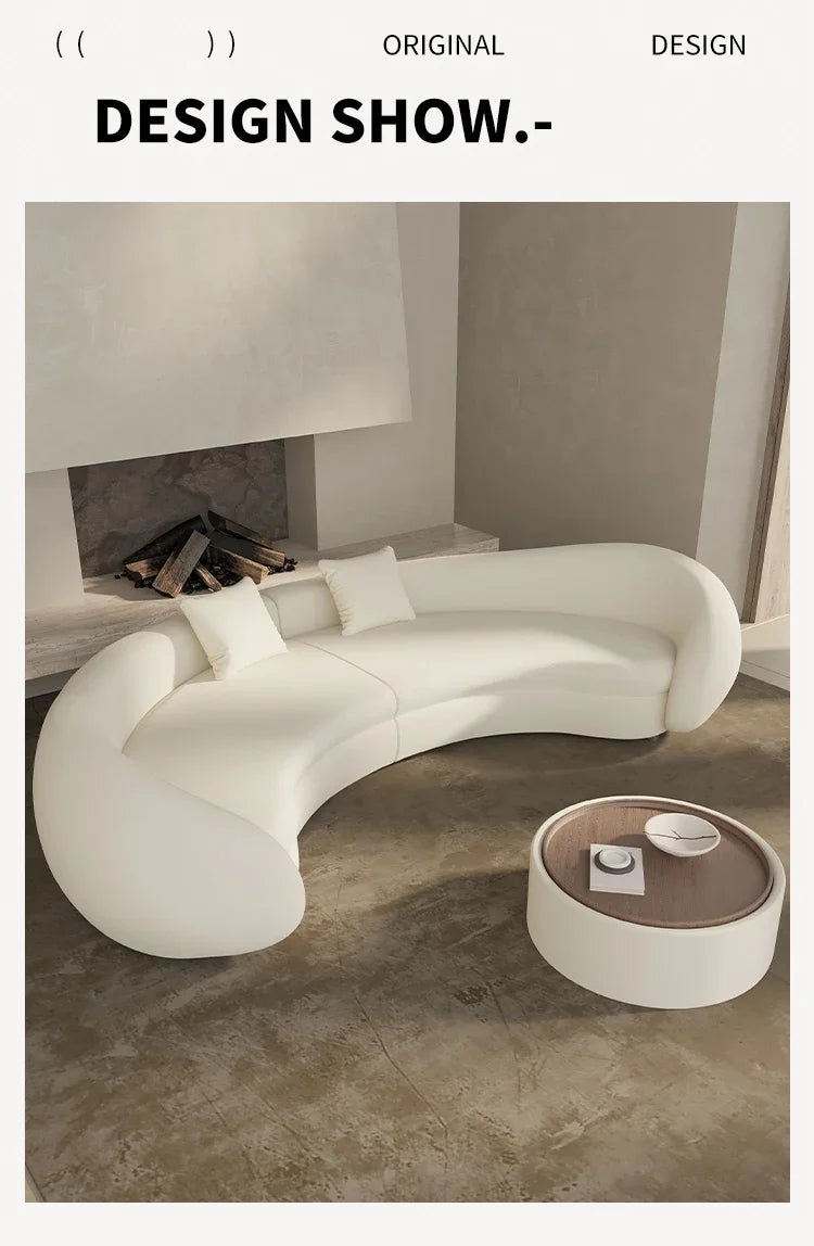 Light Luxury European Living Room Sofa Curved Christmas Cream Clouds Couch Ergonomic Reading Sofa Sala De Estar Home Decoration