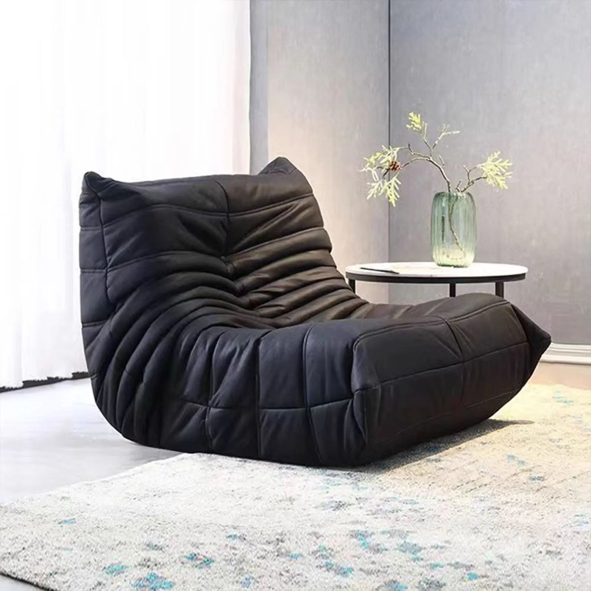 Lazy sofa, togo caterpillar sofa, light luxury, simple Internet celebrity creative chair, suede freehand space recliner