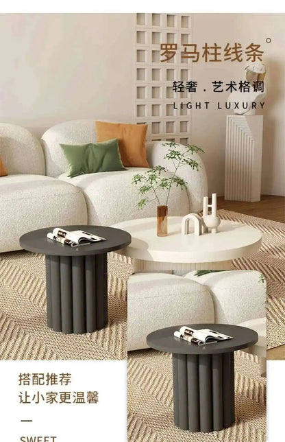 Table basse ronde de luxe, esthétique moderne, pour salon, table basse unique, glamour, minimaliste, meubles