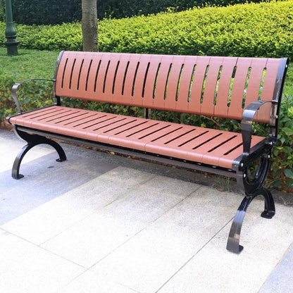 Park Garden Bench Urban Furniture Park Benches Outside Custom Seat Wood Sitting Plastic Wood Outdoor Wooden Bench