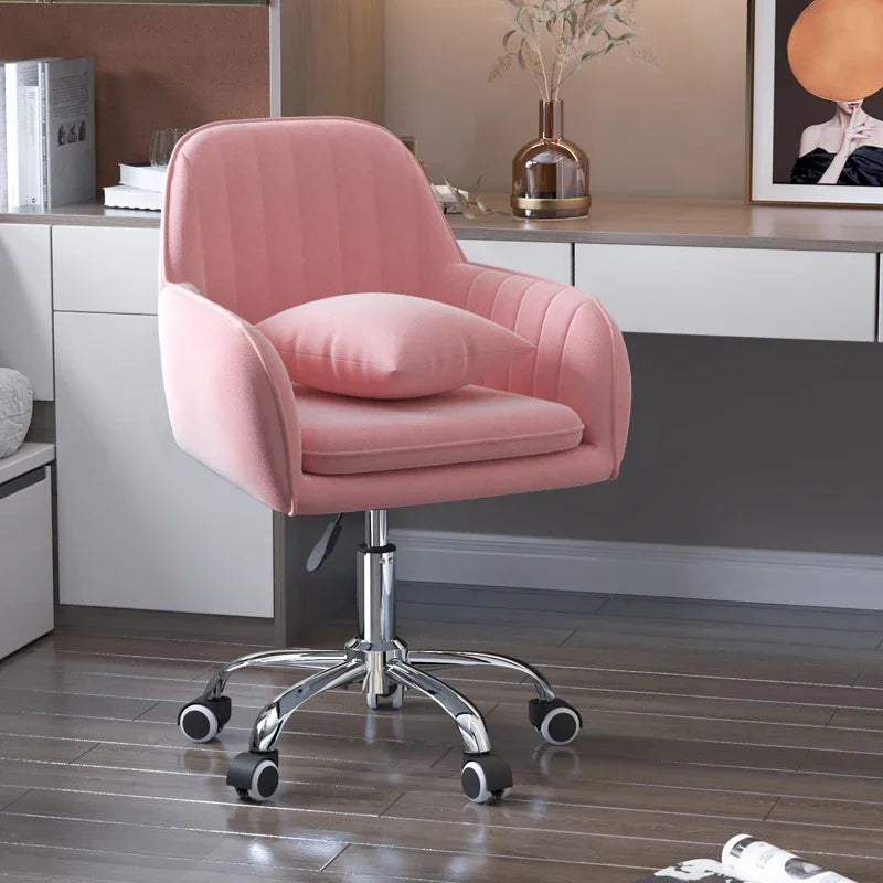 Modern Bedroom Comfortable Learning Chair Lift Swivel Office Chairs Study Room Chair Home Armrest Backrest Leisure Makeup Chair