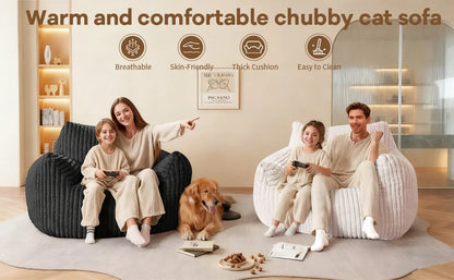 Reading Chair Bean Bag Chairs for Adults, Living Room Furniture, BeanBag Density Foam Couch, Floor Lazy Soft, Comfy Reading Nook