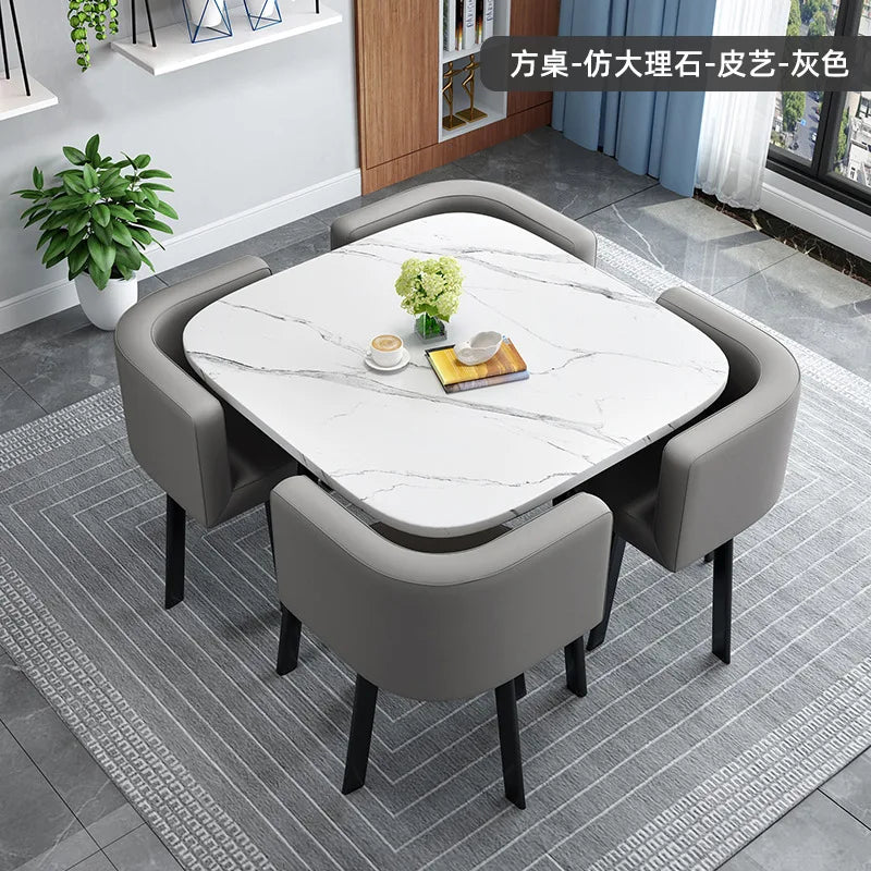 Simple square negotiation table and chair combination store, shop