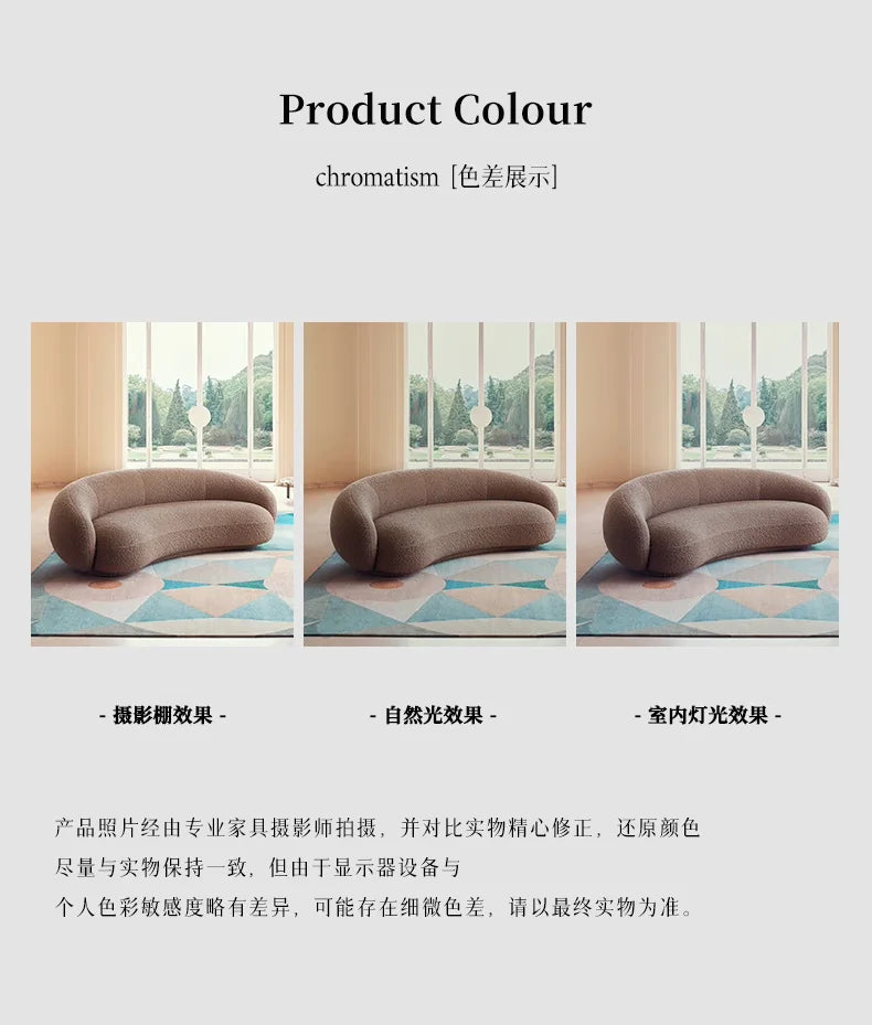 Cashew sofa Nordic light luxury modern simple living room fabric sofa combination straight row sofa