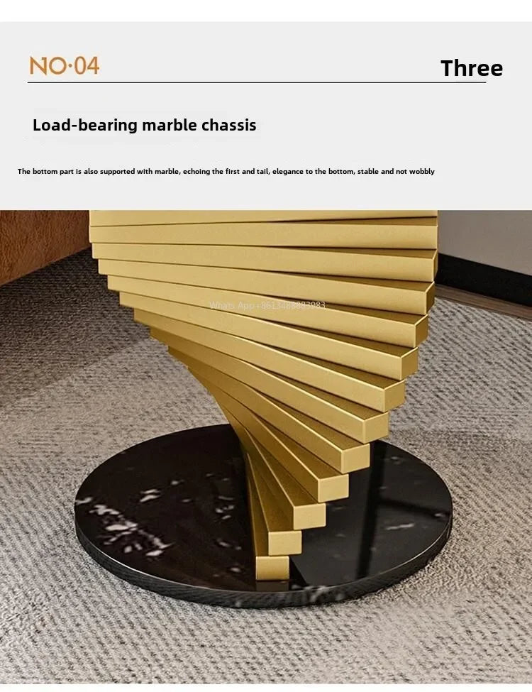 Style Light Luxury Marble Side Table Living Room  Sofa Corner  Creativity Balcony Small   Internet Celebrity Bedside Round