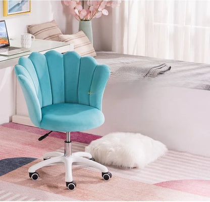 Rotatable Velvet Office Chair for Company Modern Soft Backrest Chair with Wheels Simple Creative Office Chairs for E-sports Room