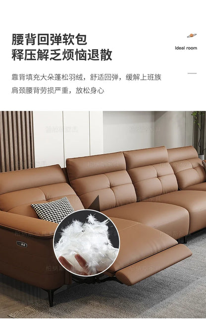 Vintage European Reclining Sofa Leather Office Designer Italiano Couch Adjustable Height Adults Sofa Inflavel Indoor Furniture