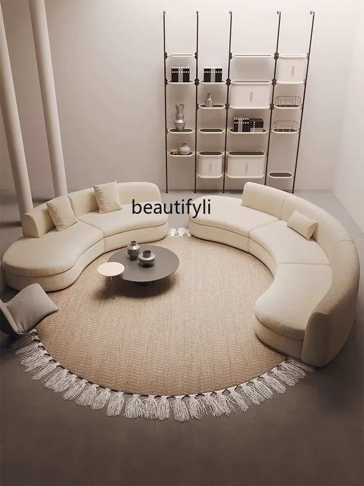 Semicircular curved sofa living room light luxury modern designer fabric sofa hotel B & B02A