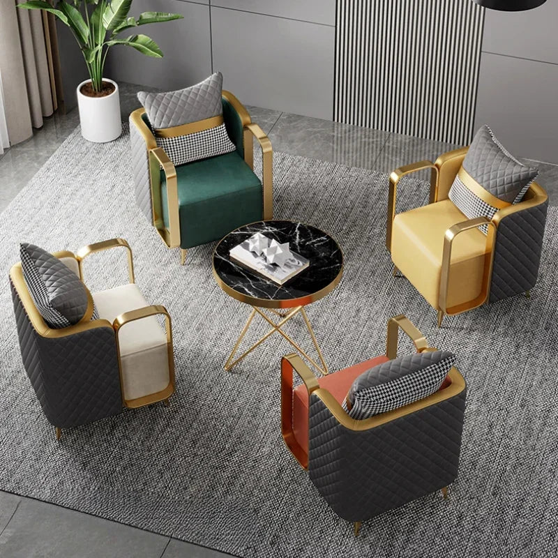 Living Room Single Sofa Dining Chair Victoria Relax Armchair Voven Upholstered Replacement Chairs Booster Nordic Floor Furniture