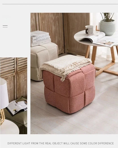 Household door shoes stool fashion small stool simple creative dice stool living room sofa stool pedal stool.