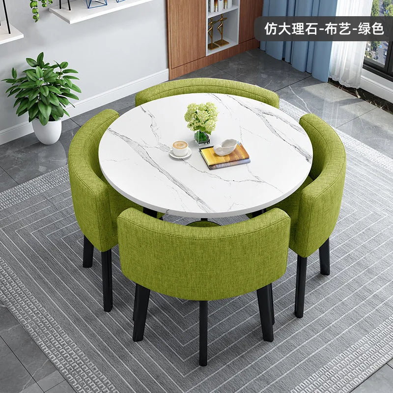 home dining table, Modern simple dining table, apartment rental room, leisure negotiation, reception table and chair combination