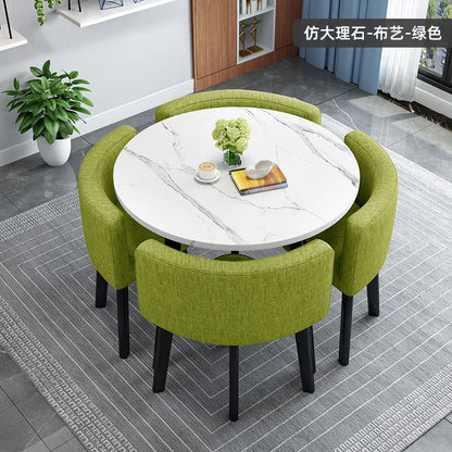 home dining table, Modern simple dining table, apartment rental room, leisure negotiation, reception table and chair combination