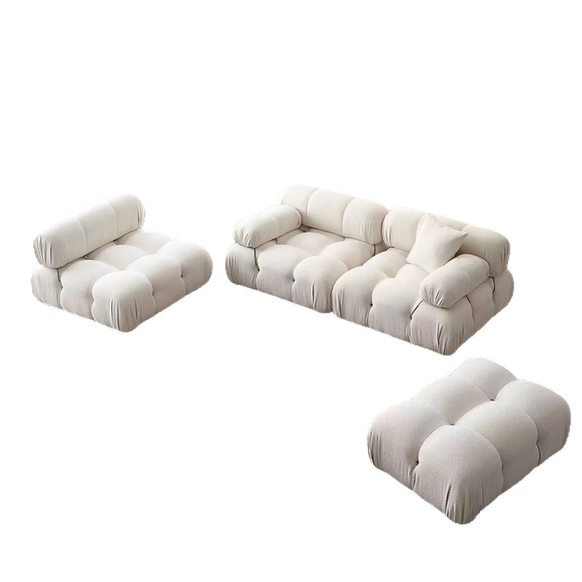 Italian Luxury Modular Sofa Vacuum Compressed Tufted Lazy Sofa Bread Design for Living Room