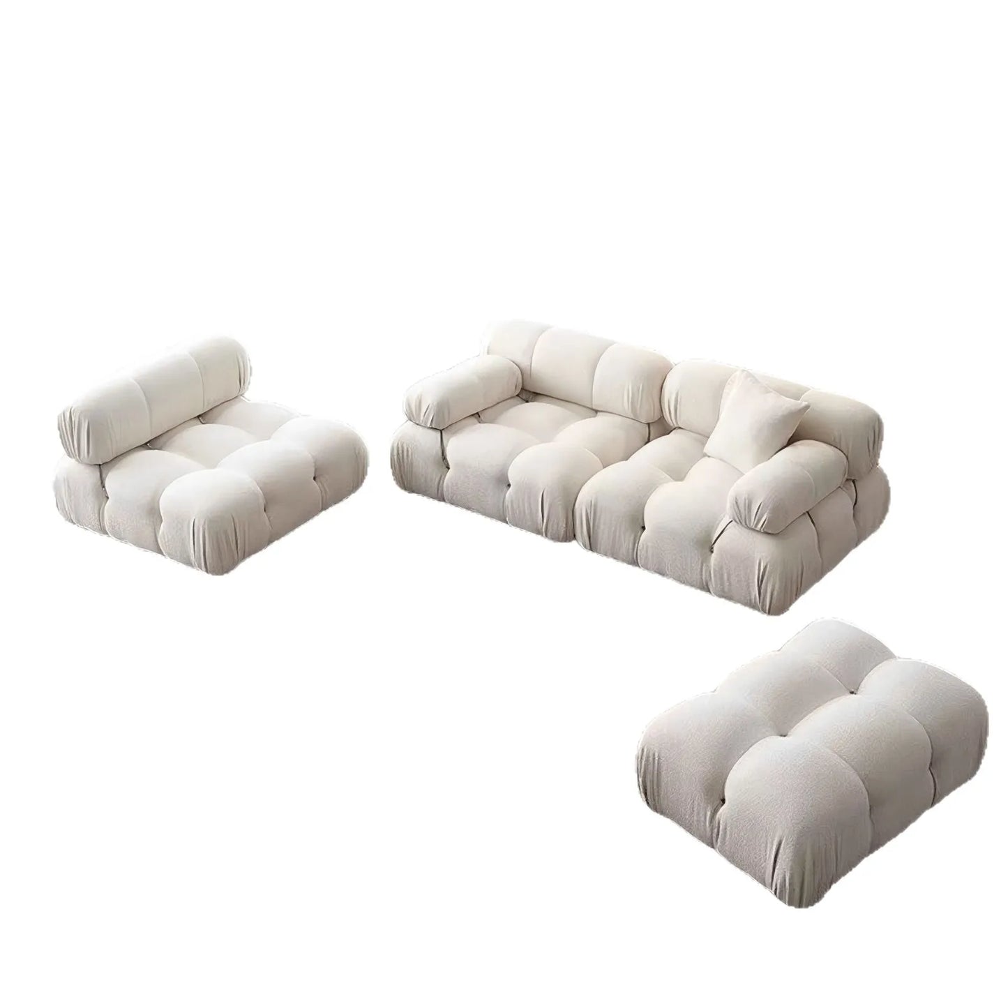 Italian Luxury Modular Sofa Vacuum Compressed Tufted Lazy Sofa Bread Design for Living Room