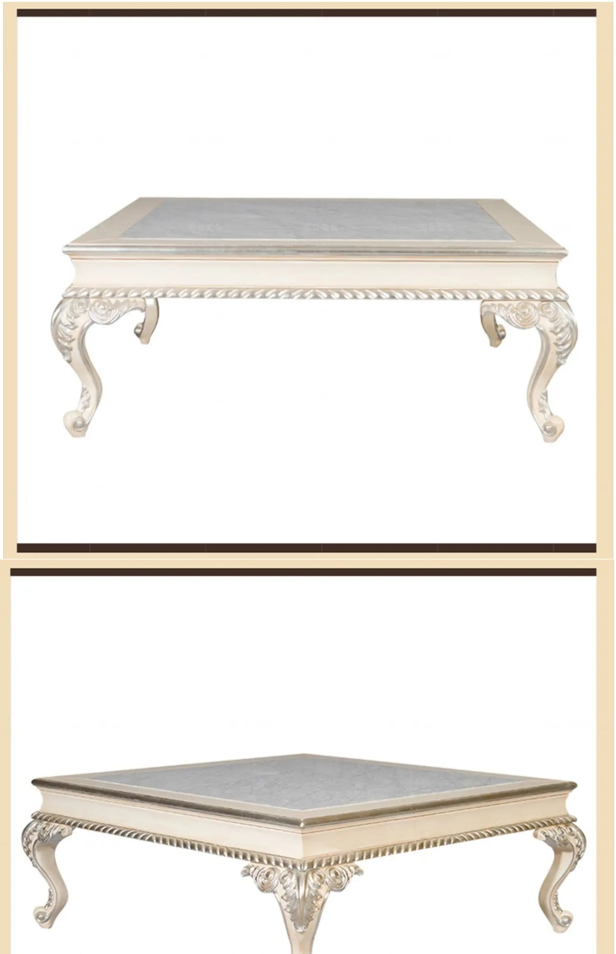 Neoclassical solid wood furniture coffee table marble table furniture set combination