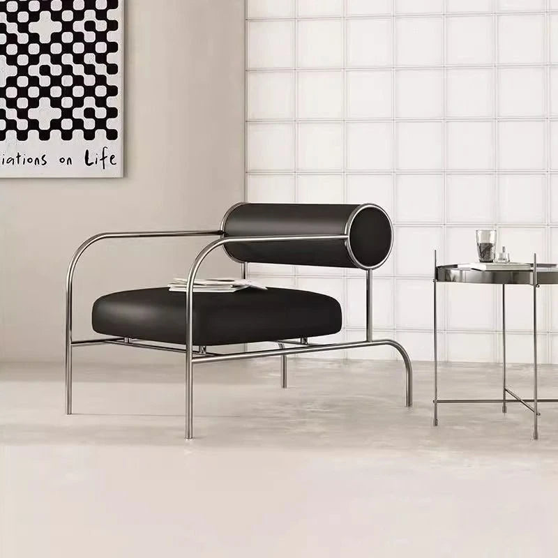art simple Armchair Medieval style stainless Italian minimalist Armchair ergonomic design cadeiras para sala de estar furniture