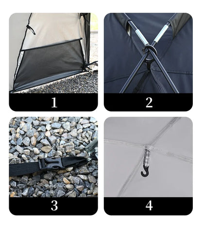 Outdoor Camping Bib Mesh Tent Accessories ShineTrip Silver-Coated Waterproof Customizable Modular Tent System Dome Shelter Parts