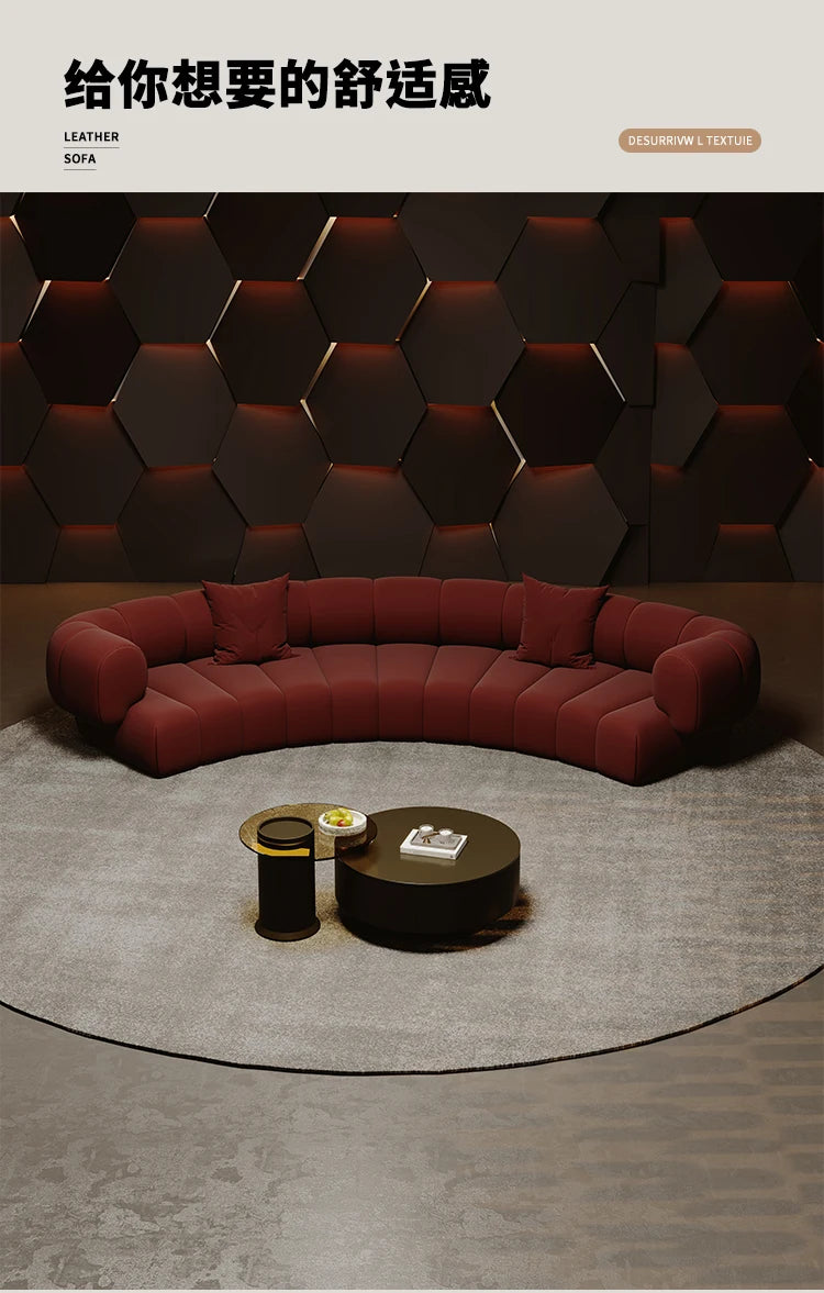 #  Nordic Semi Circular Arc Sofa Modern Designer Beauty Salon Reception Office Sofa Hotel Rest Area Office Furniture Transat